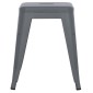 ΣΚΑΜΠΟ ΜΕΤΑΛΛΙΚΟ MELITA HM0096.50 ΣΕ ΓΚΡΙ ΜΑΤ ΧΡΩΜΑ 37x37x45Υεκ.