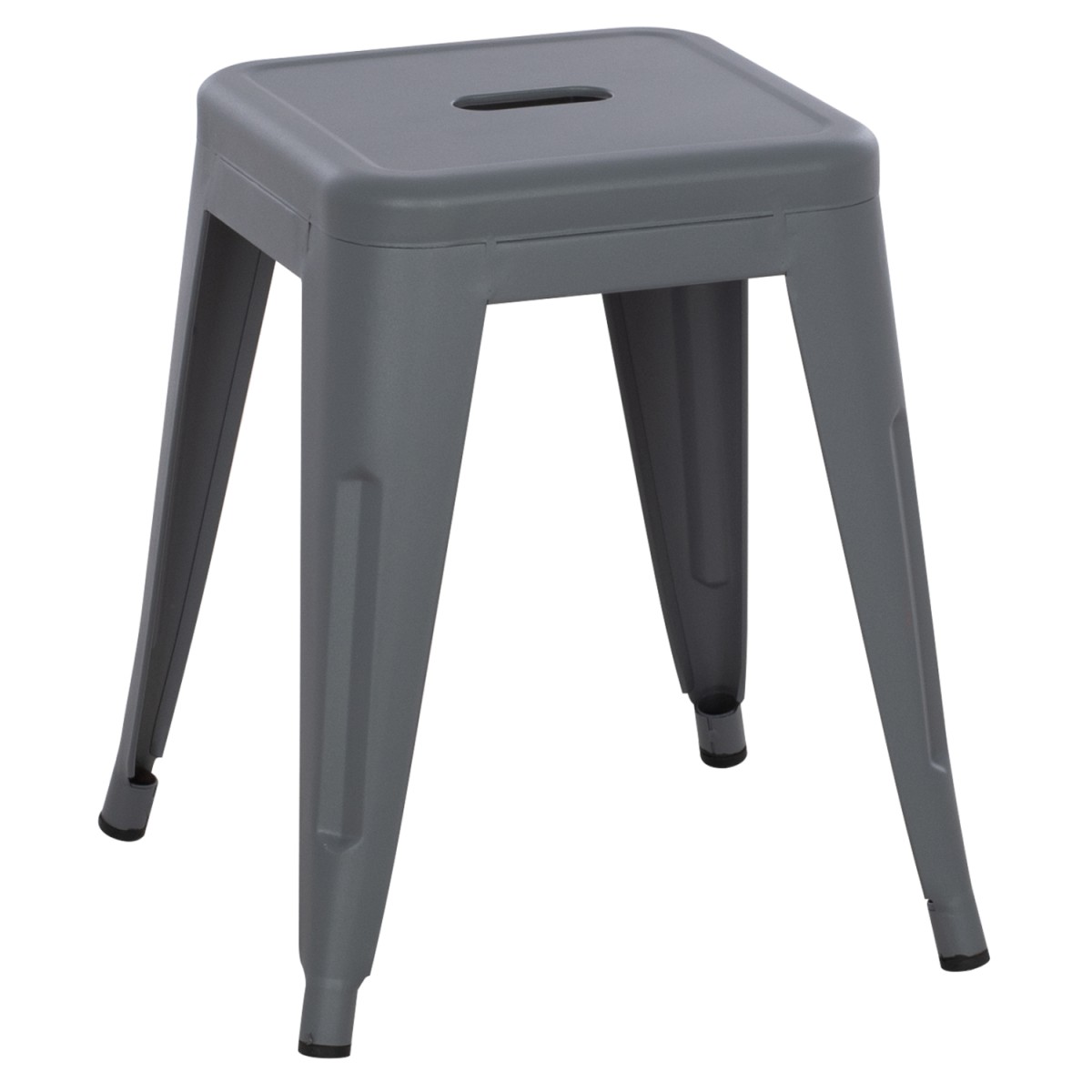 ΣΚΑΜΠΟ ΜΕΤΑΛΛΙΚΟ MELITA HM0096.50 ΣΕ ΓΚΡΙ ΜΑΤ ΧΡΩΜΑ 37x37x45Υεκ.