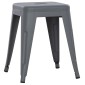 ΣΚΑΜΠΟ ΜΕΤΑΛΛΙΚΟ MELITA HM0096.50 ΣΕ ΓΚΡΙ ΜΑΤ ΧΡΩΜΑ 37x37x45Υεκ.