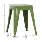 ΣΚΑΜΠΟ ΜΕΤΑΛΛΙΚΟ MELITA HM0096.53 ΣΕ LIGHT OLIVE GREEN ΧΡΩΜΑ 37x37x45Υεκ.