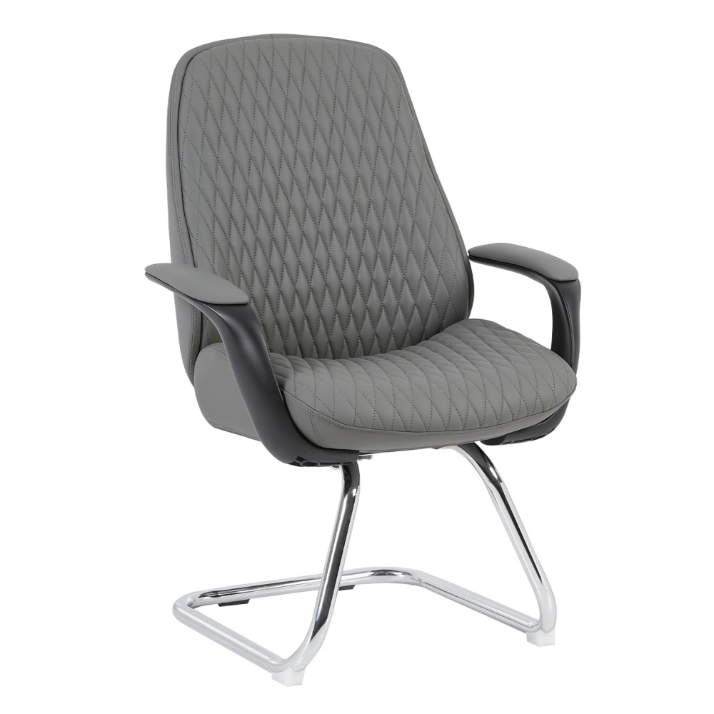 ΚΑΡΕΚΛΑ ΕΠΙΣΚΕΠΤΗ VELUM-s HM1235.10 ΓΚΡΙ PU--ΒΑΣΗ ΧΡΩΜΙΟΥ 71x60x100Υεκ.
