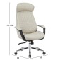 ΚΑΡΕΚΛΑ ΓΡΑΦΕΙΟΥ PREMIUM VELUM HM1233.02 ΜΠΕΖ PU--ΒΑΣΗ ΧΡΩΜΙΟΥ 71x69x116-122Υεκ.