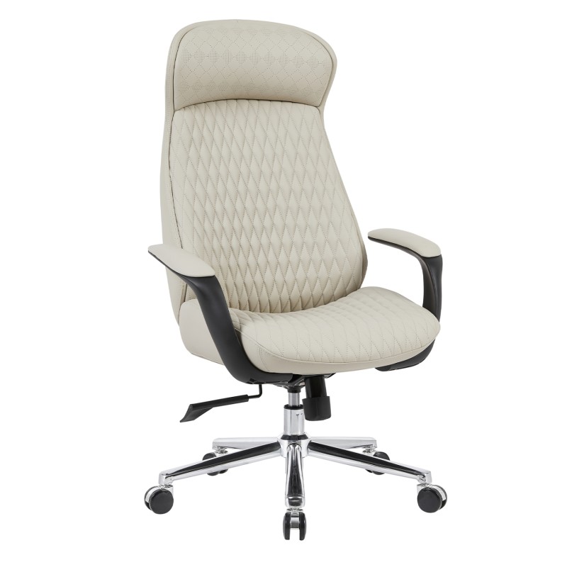 ΚΑΡΕΚΛΑ ΓΡΑΦΕΙΟΥ PREMIUM VELUM HM1233.02 ΜΠΕΖ PU--ΒΑΣΗ ΧΡΩΜΙΟΥ 71x69x116-122Υεκ.