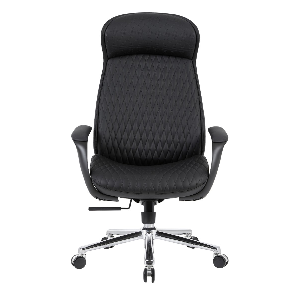 ΚΑΡΕΚΛΑ ΓΡΑΦΕΙΟΥ PREMIUM VELUM HM1233.01 ΜΑΥΡΟ PU--ΒΑΣΗ ΧΡΩΜΙΟΥ 71x69x116-122Υεκ.