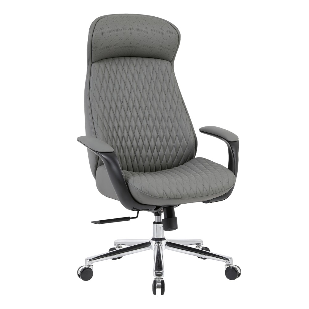 ΚΑΡΕΚΛΑ ΓΡΑΦΕΙΟΥ PREMIUM VELUM HM1233.10 ΓΚΡΙ PU--ΒΑΣΗ ΧΡΩΜΙΟΥ 71x69x116-122Υεκ.