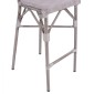 ΣΚΑΜΠΩ ΑΛΟΥΜΙΝΙΟΥ BAMBOO LOOK ΠΑΤΙΝΑ ΛΕΥΚΟ ΜΕ TEXTLINE HM5110 41x52x116 εκ.