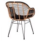 ΠΟΛΥΘΡΟΝΑ ΜΕ ΜΑΞΙΛΑΡΙ ΜΕΤΑΛΛΙΚΗ ALLEGRA HM5663 ΜΕ WICKER ΜΠΕΖ & ΜΑΥΡΟ ΧΡΩΜΑ  58x60x82Υ εκ.