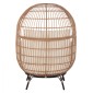 ΠΟΛΥΘΡΟΝΑ ΦΩΛΙΑ ALLEGRA HM5764 ΜΕ WICKER ΣΕ ΜΠΕΖ ΑΠΟΧΡΩΣΗ 110x85x148 εκ.