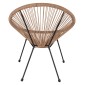 ΠΟΛΥΘΡΟΝΑ ACAPULCO Τ. ΦΩΛΙΑ ΜΕΤΑΛΛΟ ΜΑΥΡΟ ΜΕ TWISTED WICKER HM5871.01 70x73x79 εκ.