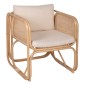 ΠΟΛΥΘΡΟΝΑ WENDY HM9816 RATTAN ΣΕ ΦΥΣΙΚΟ ΧΡΩΜΑ-ΛΕΥΚΑ ΜΑΞΙΛΑΡΙΑ 73x72x84Yεκ.