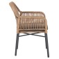 ΠΟΛΥΘΡΟΝΑ TOPIN HM6048.03 ΑΛΟΥΜΙΝΙΟ ΑΝΘΡΑΚΙ-P.E. RATTAN ΜΠΕΖ-ΜΑΞΙΛΑΡΙ ΑΝΘΡΑΚΙ