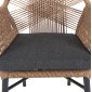 ΠΟΛΥΘΡΟΝΑ TOPIN HM6048.03 ΑΛΟΥΜΙΝΙΟ ΑΝΘΡΑΚΙ-P.E. RATTAN ΜΠΕΖ-ΜΑΞΙΛΑΡΙ ΑΝΘΡΑΚΙ