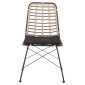 ΚΑΡΕΚΛΑ ΜΕΤΑΛΛΙΚΗ ALLEGRA HM5691.11 WICKER ΜΠΕΖ-ΜΑΥΡΟ 51x54x84Υεκ.