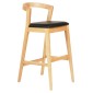 ΣΚΑΜΠΟ ΜΠΑΡ NAMI HM9952.01 RUBBERWOOD ΣΕ ΟΑΚ-ΜΑΥΡΟ PU 47,5x59x102,5Υεκ.