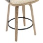 ΣΚΑΜΠΟ ΜΠΑΡ JUDI HM9985.01 WHITE WASH Κ.Π.-ΜΑΥΡΟ ΜΕΤΑΛΛΟ-ΜΠΕΖ ΥΦΑΣΜΑ 48x52x92Υεκ