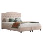 ΚΡΕΒΑΤΙ MALENA HM638.22 ΜΠΕΖ ΥΦΑΣΜΑ Τ. NUBUCK ΓΙΑ ΣΤΡΩΜΑ 150x200εκ.