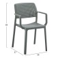 ΠΟΛΥΘΡΟΝΑ ΕΞ.ΧΩΡΟΥ COMFEE HM6102.05 DARK OLIVE GREEN ΠΟΛΥΠΡΟΠΥΛΕΝΙΟ 54x57x83Υεκ.