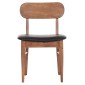KΑΡΕΚΛΑ ΤΡΑΠΕΖΑΡΙΑΣ SEKOR HM9945.03 ΚΑΡΥΔΙ RUBBERWOOD-ΜΑΥΡΟ PU 51x48x79Υεκ