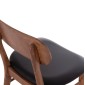 KΑΡΕΚΛΑ ΤΡΑΠΕΖΑΡΙΑΣ SEKOR HM9945.03 ΚΑΡΥΔΙ RUBBERWOOD-ΜΑΥΡΟ PU 51x48x79Υεκ