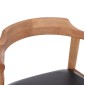 ΠΟΛΥΘΡΟΝΑ CERSEI HM9946.01 RUBBERWOOD ΣΕ LIGHT OAK & PU ΣΕ ΜΑΥΡΟ 57x53x72Υεκ