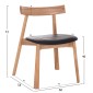 KΑΡΕΚΛΑ ΤΡΑΠΕΖΑΡΙΑΣ SEKAN HM18245.04 RUBBERWOOD-ΜΑΥΡΟ PU 60x54x72Υεκ