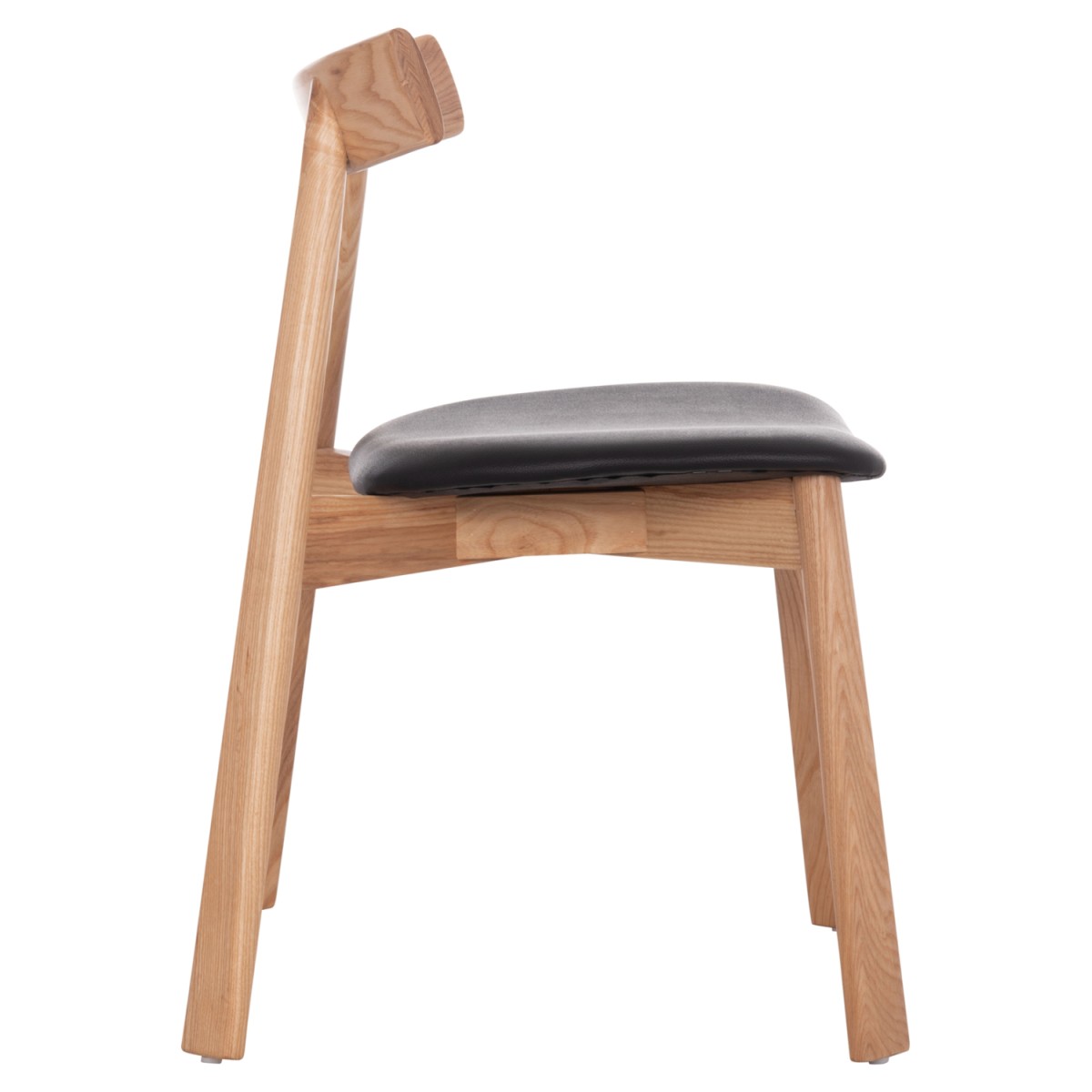 KΑΡΕΚΛΑ ΤΡΑΠΕΖΑΡΙΑΣ SEKAN HM18245.04 RUBBERWOOD-ΜΑΥΡΟ PU 60x54x72Υεκ