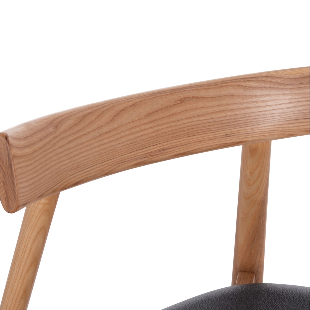 KΑΡΕΚΛΑ ΤΡΑΠΕΖΑΡΙΑΣ SEKAN HM18245.04 RUBBERWOOD-ΜΑΥΡΟ PU 60x54x72Υεκ