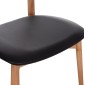 KΑΡΕΚΛΑ ΤΡΑΠΕΖΑΡΙΑΣ SEKAN HM18245.04 RUBBERWOOD-ΜΑΥΡΟ PU 60x54x72Υεκ