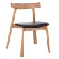 KΑΡΕΚΛΑ ΤΡΑΠΕΖΑΡΙΑΣ SEKAN HM18245.04 RUBBERWOOD-ΜΑΥΡΟ PU 60x54x72Υεκ