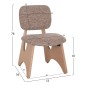ΚΑΡΕΚΛΑ ΤΡΑΠΕΖΑΡΙΑΣ BELLISI HM18248.01 ΚΑΦΕ ΥΦΑΣΜΑ-PLYWOOD ΧΡΩΜΑ ΔΡΥΟΣ 53x56x78Υεκ.