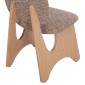 ΚΑΡΕΚΛΑ ΤΡΑΠΕΖΑΡΙΑΣ BELLISI HM18248.01 ΚΑΦΕ ΥΦΑΣΜΑ-PLYWOOD ΧΡΩΜΑ ΔΡΥΟΣ 53x56x78Υεκ.