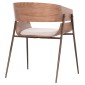 ΠΟΛΥΘΡΟΝΑ KRILL HM18254.01 PLYWOOD ΣΕ WHITEWASH--ΜΕΤΑΛΛΟ ΣΕ ΧΑΛΚΙΝΟ 55,5x55x72Υεκ.