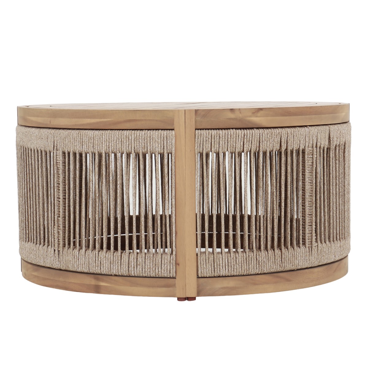 ΤΡΑΠΕΖΙ ΜΕΣΗΣ ΕΞ.ΧΩΡΟΥ ΣΤΡΟΓΓΥΛΟ MORMONT HM6262.01 ΞΥΛΟ ΑΚΑΚΙΑΣ-ΣΧΟΙΝΙ ΜΠΕΖ Φ60x40Υεκ