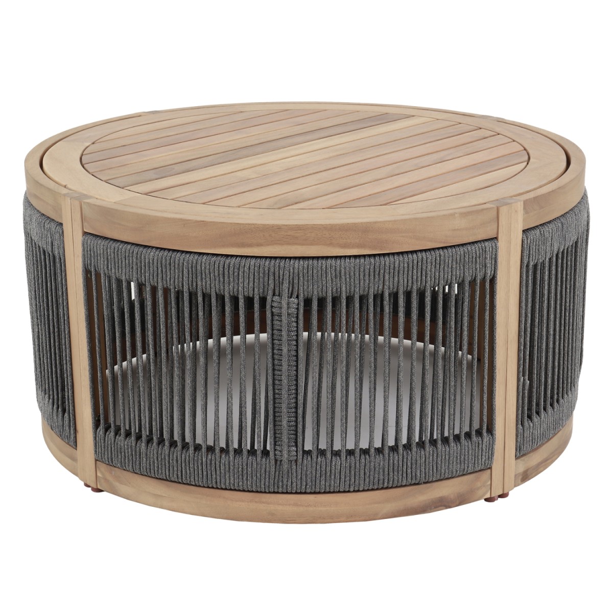 ΤΡΑΠΕΖΙ ΜΕΣΗΣ ΕΞ.ΧΩΡΟΥ ΣΤΡΟΓΓΥΛΟ MORMONT HM6262.02 ΞΥΛΟ ΑΚΑΚΙΑΣ-ΣΧΟΙΝΙ ΓΚΡΙ Φ60x40Υ