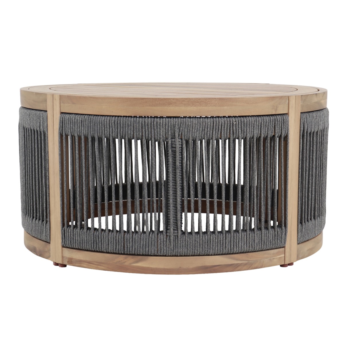 ΤΡΑΠΕΖΙ ΜΕΣΗΣ ΕΞ.ΧΩΡΟΥ ΣΤΡΟΓΓΥΛΟ MORMONT HM6262.02 ΞΥΛΟ ΑΚΑΚΙΑΣ-ΣΧΟΙΝΙ ΓΚΡΙ Φ60x40Υ