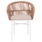 ΠΟΛΥΘΡΟΝΑ ΑΛΟΥΜΙΝΙΟΥ ORIN HM6265.02 ΛΕΥΚΗ-P.E.RATTAN ΦΥΣΙΚΟ-ΜΠΕΖ ΜΑΞΙΛΑΡΙΑ 58x61x75Υ