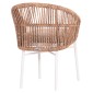 ΠΟΛΥΘΡΟΝΑ ΑΛΟΥΜΙΝΙΟΥ ORIN HM6265.02 ΛΕΥΚΗ-P.E.RATTAN ΦΥΣΙΚΟ-ΜΠΕΖ ΜΑΞΙΛΑΡΙΑ 58x61x75Υ