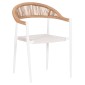 ΠΟΛΥΘΡΟΝΑ BERG HM6284.01 ΑΛΟΥΜΙΝΙΟ & TEXTILENE ΛΕΥΚΟ--P.E.TWISTED RATTAN 55x56x79Υεκ