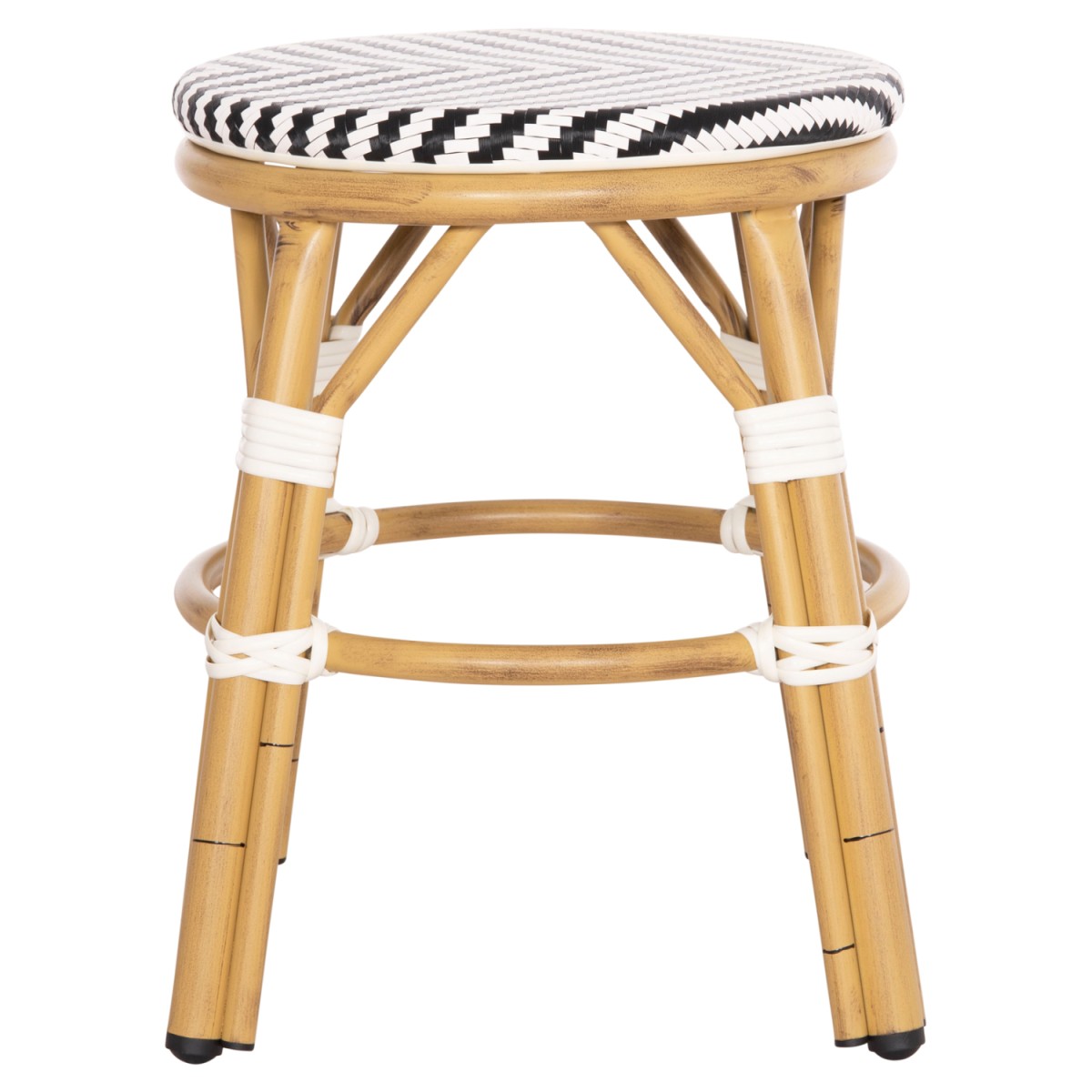 ΣΚΑΜΠΟ ΑΛΟΥΜΙΝΙΟΥ CHINO HM6285.03 BAMBOO LOOK-TEXTILENE ΛΕΥΚΟ-ΜΑΥΡΟ Φ36x46Υεκ.
