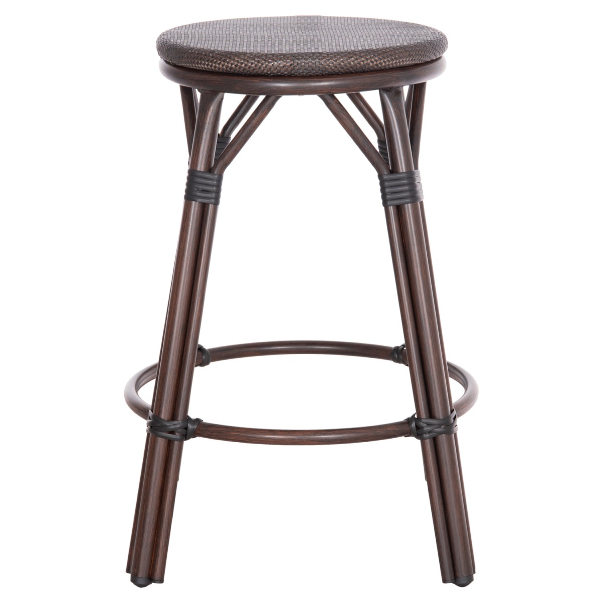 ΣΚΑΜΠΟ ΑΛΟΥΜΙΝΙΟΥ ΜΕΣ.ΥΨΟΥΣ CHINO HM6286.01 BAMBOO LOOK & TEXTILENE ΚΑΦΕ 43x43x65Υεκ