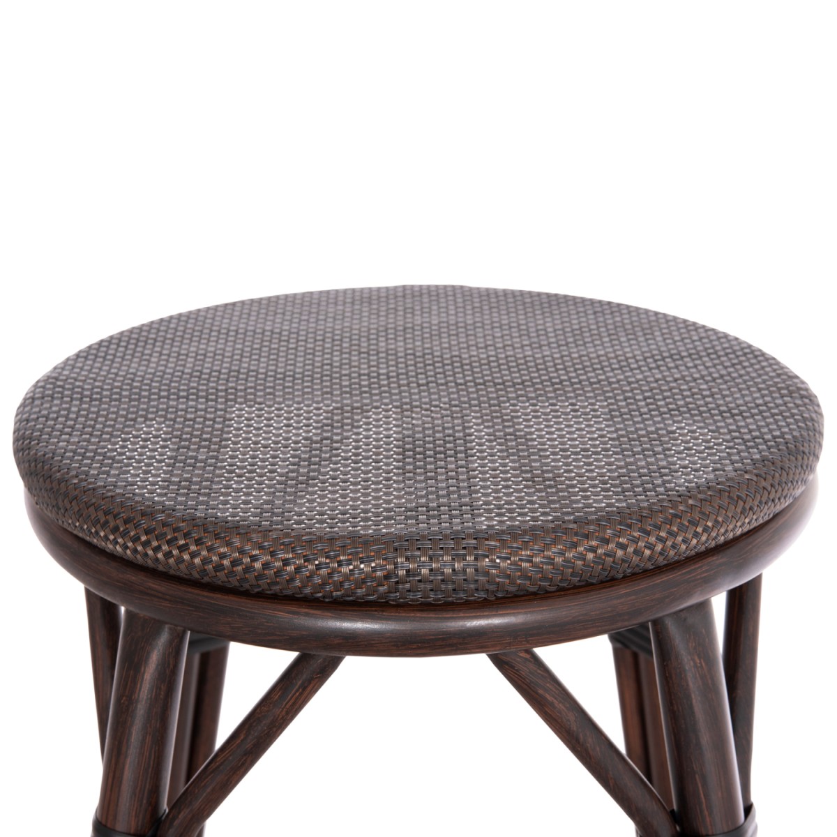 ΣΚΑΜΠΟ ΑΛΟΥΜΙΝΙΟΥ ΜΕΣ.ΥΨΟΥΣ CHINO HM6286.01 BAMBOO LOOK & TEXTILENE ΚΑΦΕ 43x43x65Υεκ