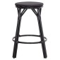 ΣΚΑΜΠΟ ΜΠΑΡ ΑΛΟΥΜΙΝΙΟΥ ΜΕΣΑΙΟΥ ΥΨΟΥΣ CHINO HM6286.02 BAMBOO LOOK & TEXTILENE ΜΑΥΡΟ 43x43x65Υεκ
