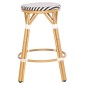ΣΚΑΜΠΟ ΑΛΟΥΜΙΝΙΟΥ ΜΕΣ.ΥΨΟΥΣ CHINO HM6286.03 BAMBOO LOOK & TEXTILENE ΜΑΥΡΟ 43x43x65Υεκ