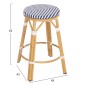 ΣΚΑΜΠΟ ΑΛΟΥΜΙΝΙΟΥ ΜΕΣ.ΥΨΟΥΣ CHINO HM6286.05 BAMBOO LOOK & TEXTILENE ΜΠΛΕ 43x43x65Υεκ