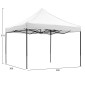 ΚΙΟΣΚΙ/GAZEBO MATTHEW HM6310 ΠΤΥΣΣΟΜΕΝΟ-ΣΚΕΛΕΤΟΣ ΜΕΤΑΛ.ΜΑΥΡΟΣ-ΛΕΥΚΟ ΥΦΑΣΜΑ 3x3x3,10Yμ