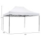 ΚΙΟΣΚΙ/GAZEBO MATTHEW HM6311 ΠΤΥΣΣΟΜΕΝΟ-ΣΚΕΛΕΤΟΣ ΜΕΤΑΛ.ΜΑΥΡΟΣ-ΛΕΥΚΟ ΥΦΑΣΜΑ 3x4,5x3,10Yμ