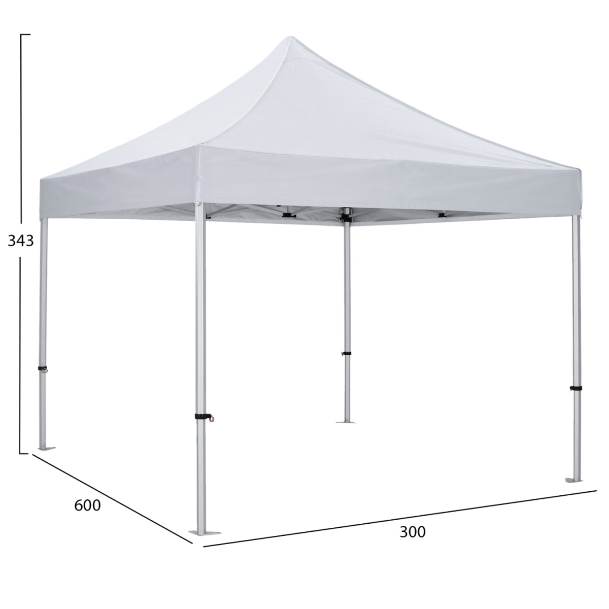 GAZEBO MATTHEW-AL HM6313 ΠΤΥΣΣΟΜ.-ΕΠΑΓΓΕΛΜΑΤΙΚΗ ΧΡΗΣΗ-ΣΚΕΛΕΤΟΣ ΑΛΟΥΜ.ΑΣΗΜΙ-ΛΕΥΚΟ ΥΦΑΣΜΑ 3x3x3,43Yμ