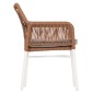 ΠΟΛΥΘΡΟΝΑ TOPIN HM6048.11 ΑΛΟΥΜΙΝΙΟ ΛΕΥΚΟ-P.E. RATTAN ΜΠΕΖ 59x63x81Υεκ