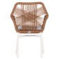 ΠΟΛΥΘΡΟΝΑ TOPIN HM6048.11 ΑΛΟΥΜΙΝΙΟ ΛΕΥΚΟ-P.E. RATTAN ΜΠΕΖ 59x63x81Υεκ