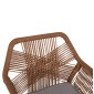 ΠΟΛΥΘΡΟΝΑ TOPIN HM6048.11 ΑΛΟΥΜΙΝΙΟ ΛΕΥΚΟ-P.E. RATTAN ΜΠΕΖ 59x63x81Υεκ